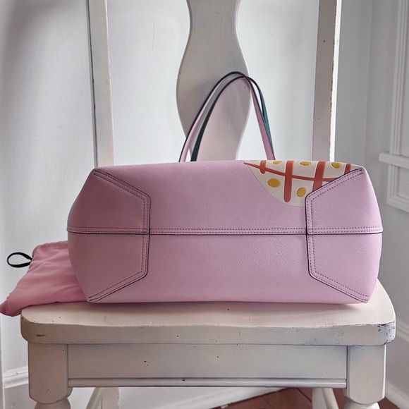 KATE SPADE NEW YORK Leather Colada Pineapple Tote Shoulder Bag with accessories - Picture 5 of 13